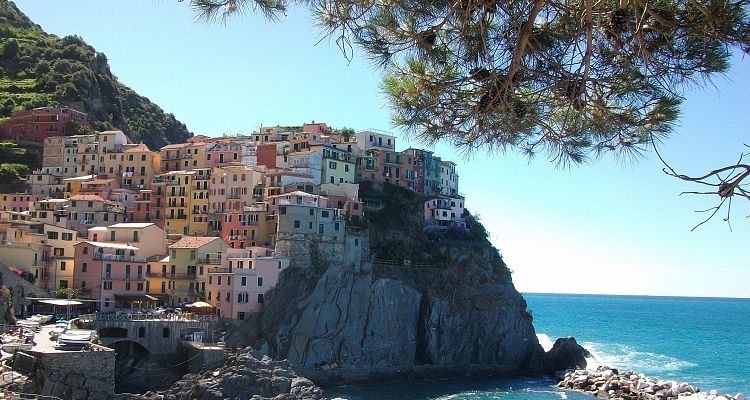 Un pueblo de las Cinque Terre, en Liguria, Italia