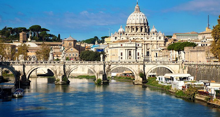 Una vista de la Ciudad del Vaticano en Roma, Italia