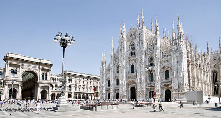 The Piazza Duomo in Milan
