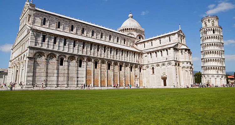 The Cathedral and the Leaning Tower of Pisa, Italy 