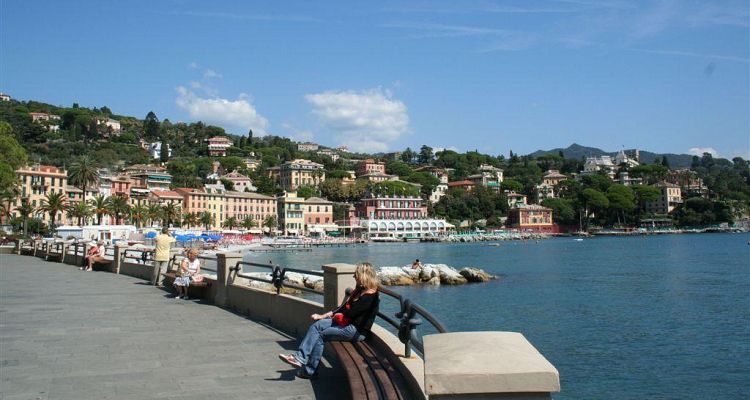The promenade of Santa Margherita Ligure, picturesque village in Italy